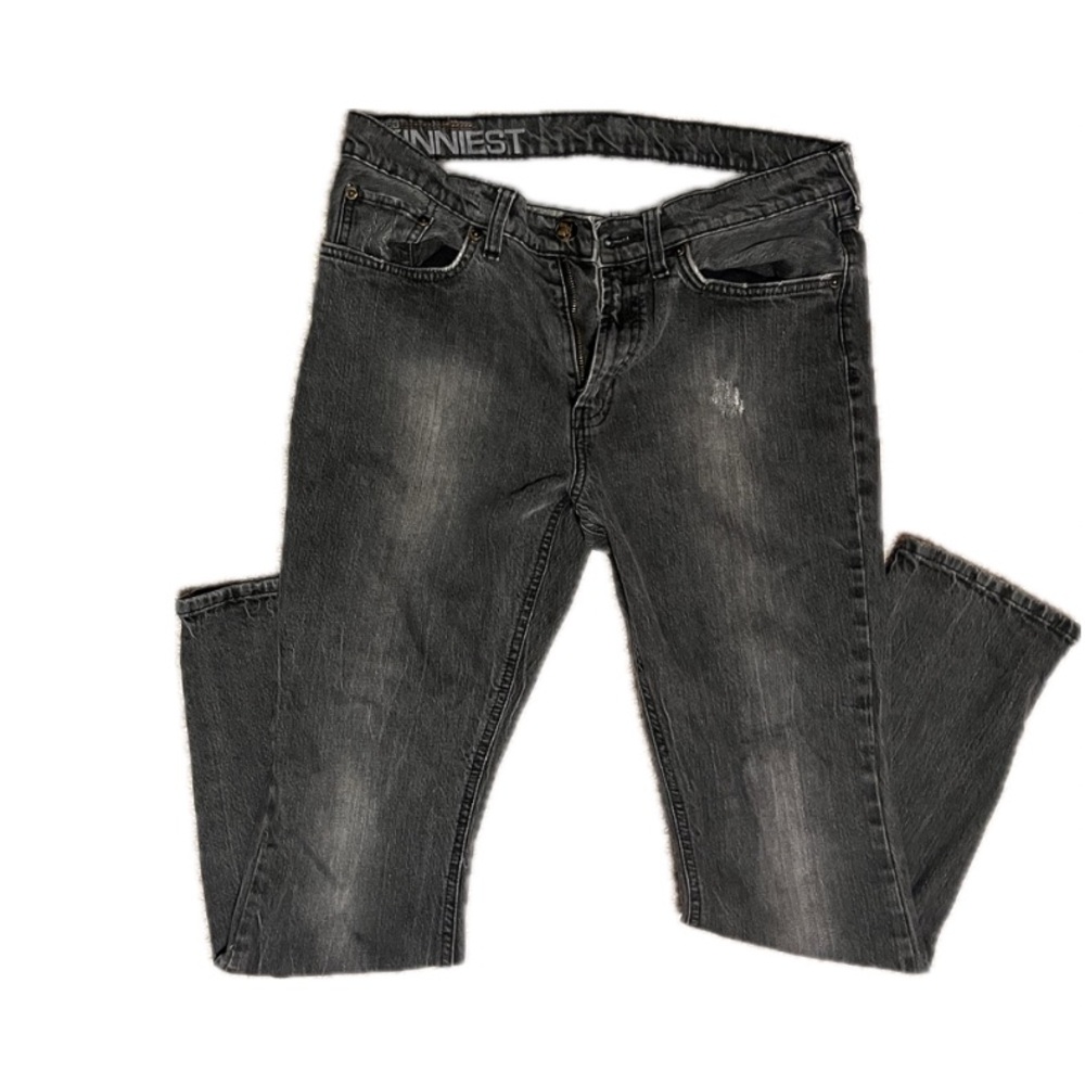 Buckle Dark Gray Skinny Jeans